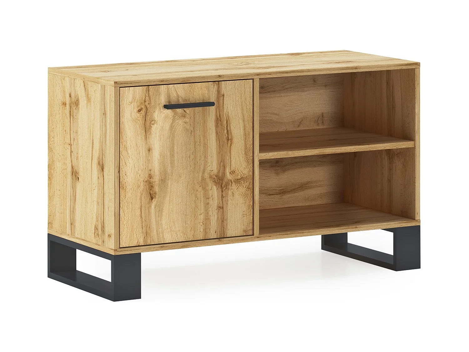 TV Furniture, Loft -model, 95x40x57 cm, Woonkamer, hal, kantoor, Rustieke eik, Noordse stijl
