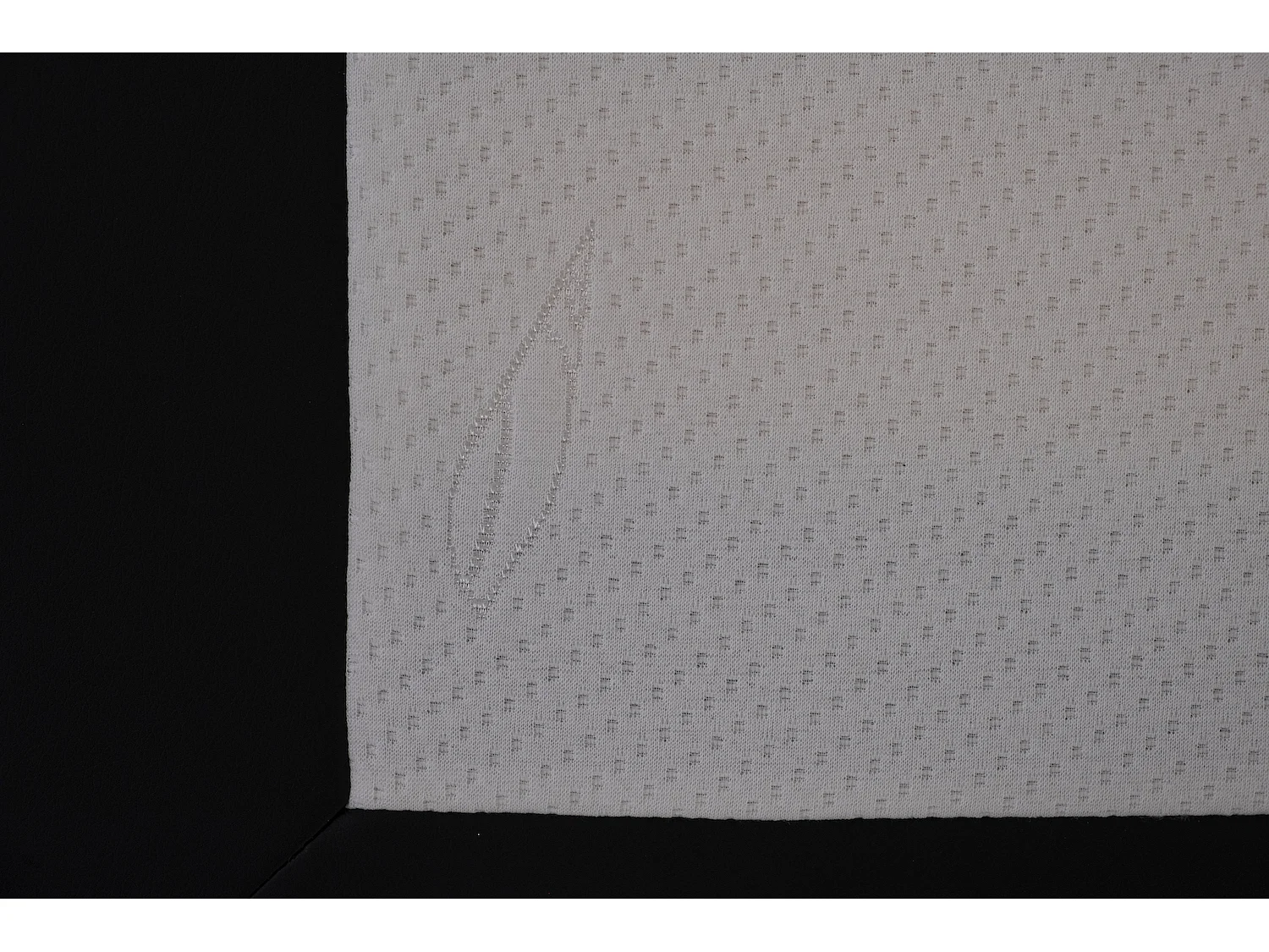 Sommier tapissier simili noir - 160x200