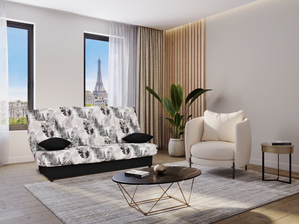 Schlafsofa Klappsofa - Stoff - Motiv Jungle - FARWEST II günstig online kaufen