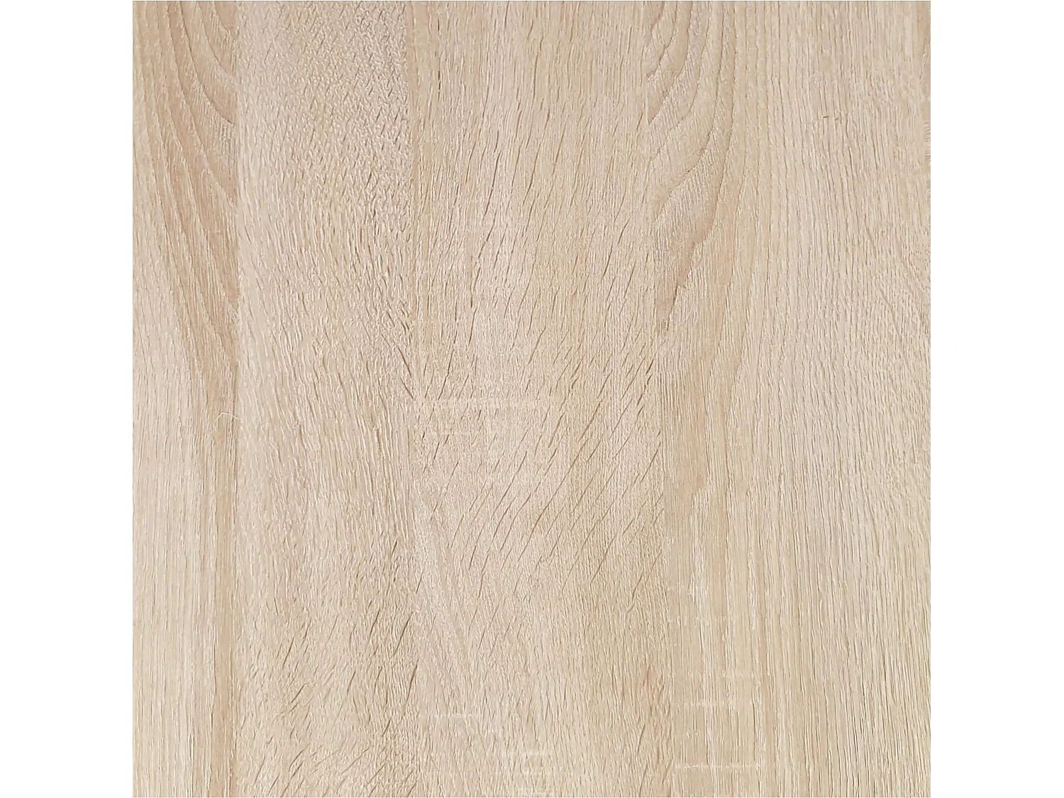 Table à manger ronde fixe ZEN, 90x90x77cm, pour 4 personnes, couleur chêne, Pieds métalliques noir laqué mat