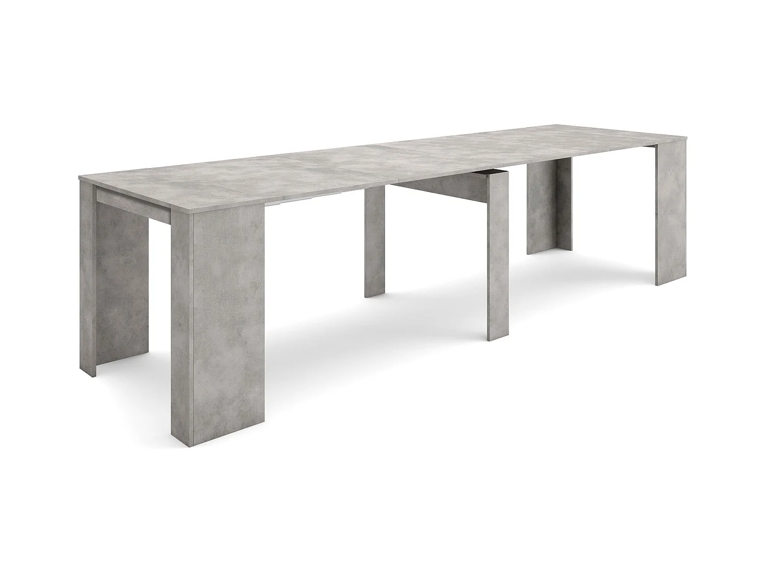 Table console extensible, 302x90x77cm, Pour 14 personnes