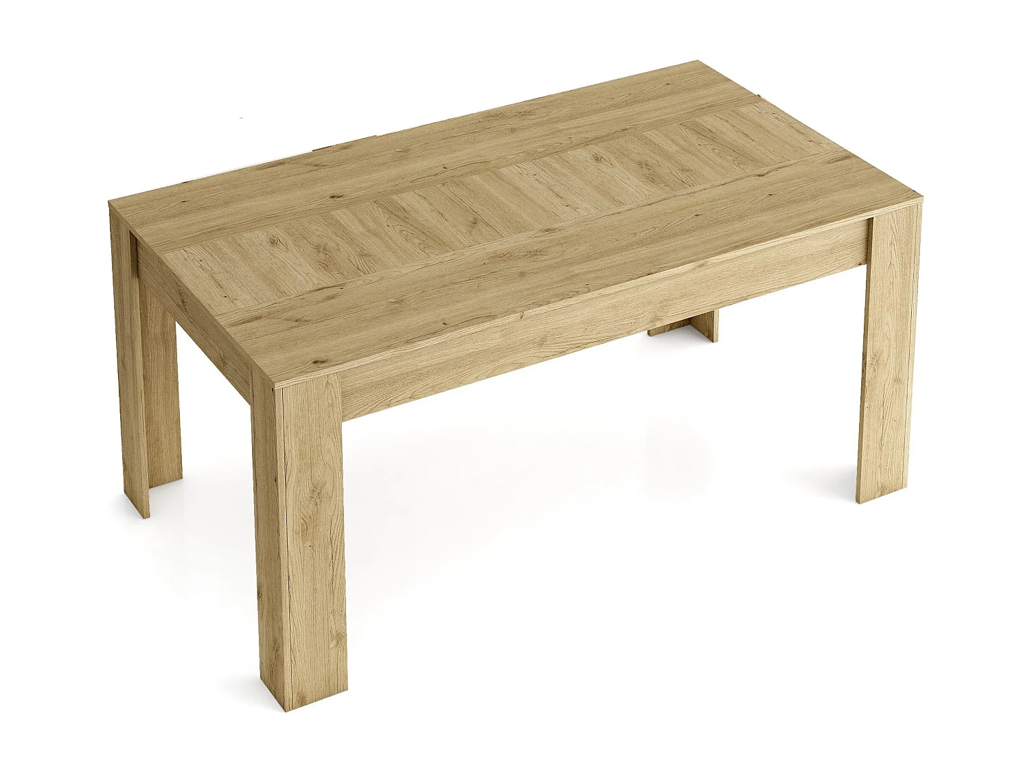 Table de Salle à manger 140cm extensible 200cm Naturale mat, 90.4x140.4/200.4x76.1