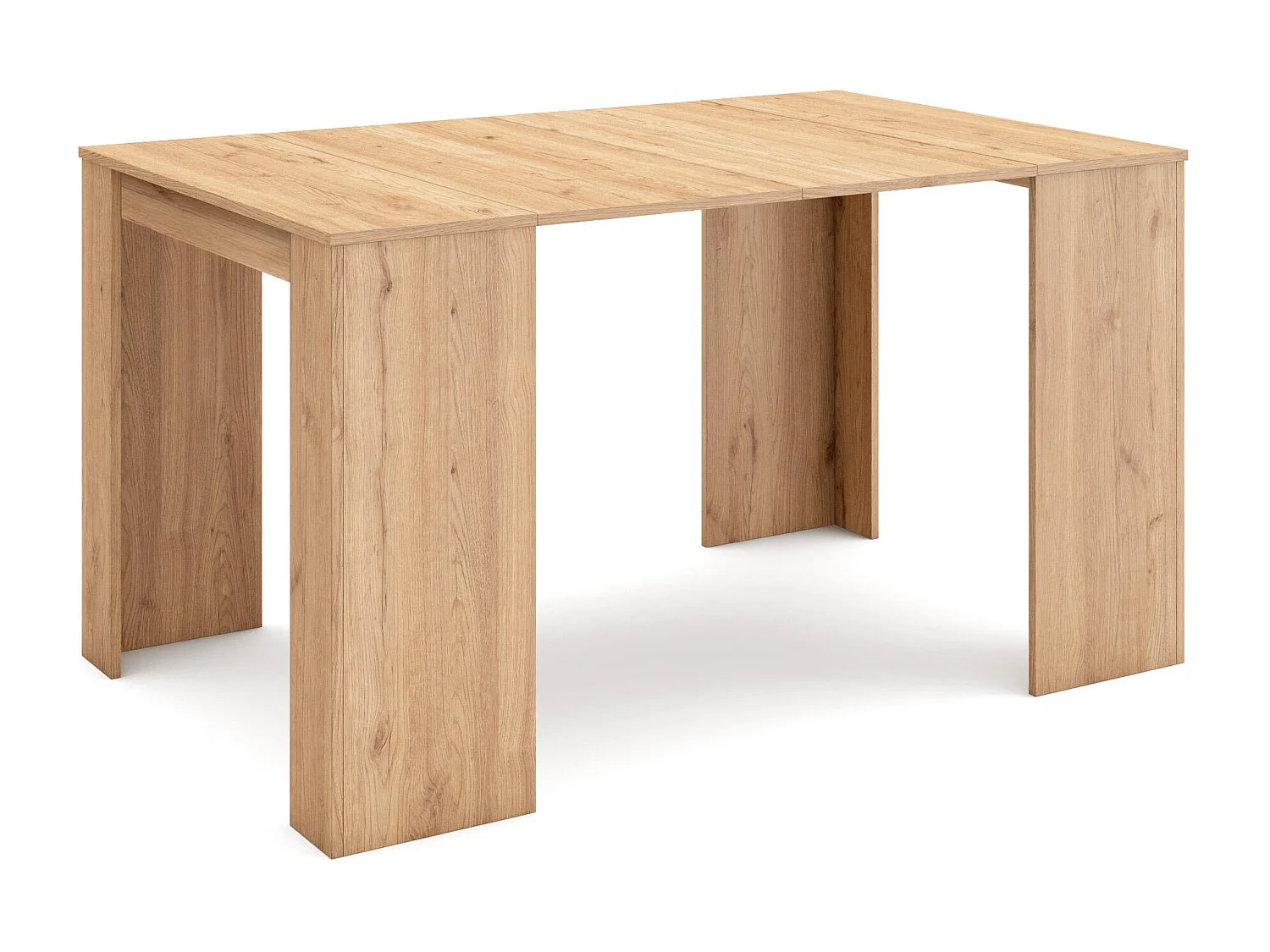Mesa Consola extensible, 140x90x77cm, Para 6 comensales, Comedor y cocina, Roble