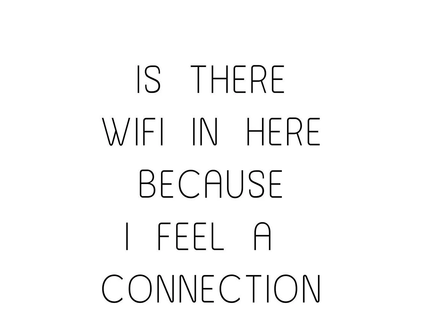 Tableau bois il y a le wi-fi - 40 x 60 cm