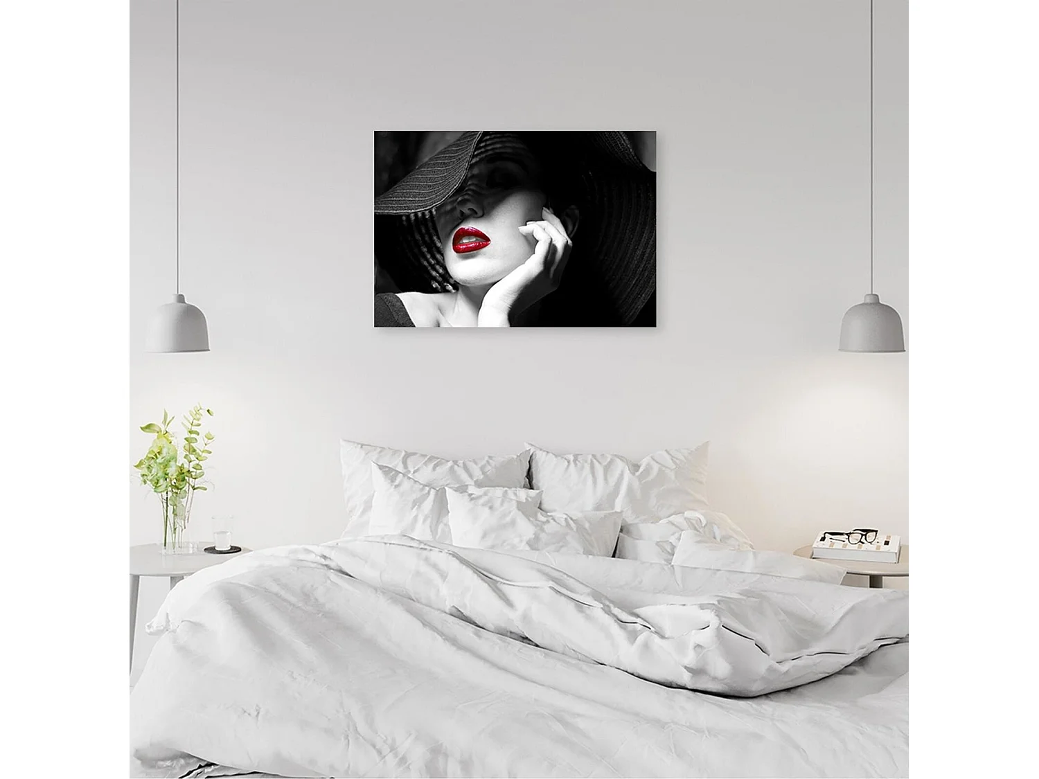 Tableau bois mystère femme - 90 x 60 cm