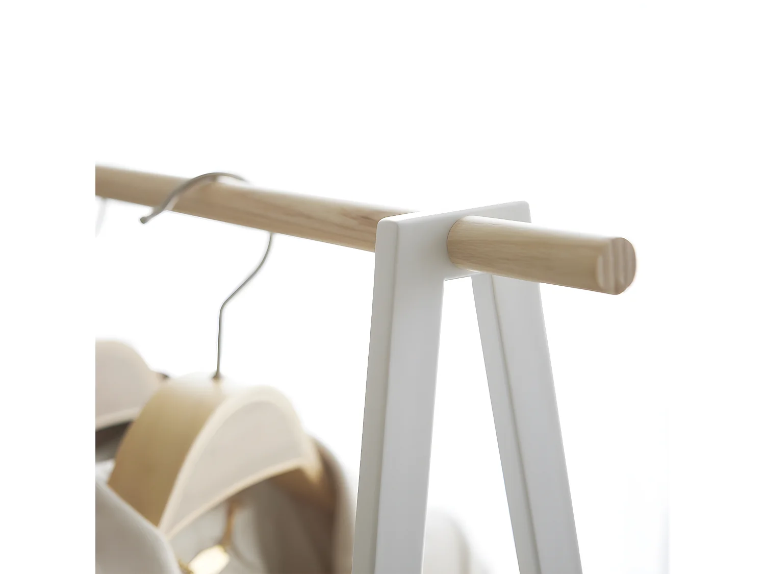 Portant en métal et bois - H140 cm