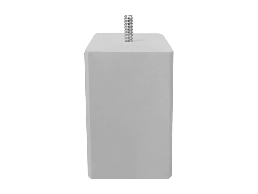 Lot de 4 pieds de meuble gris 10x7 carré bois de hêtre - PIEDS DE LIT