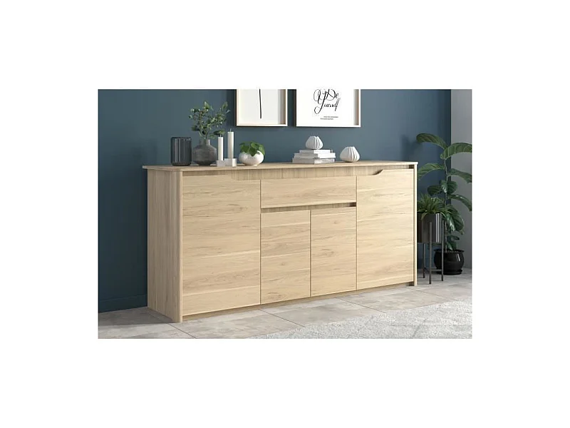 BETTY Buffet bas contemporain decor chene - L 185 cm