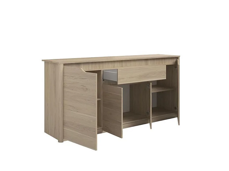 BETTY Buffet bas contemporain decor chene - L 185 cm