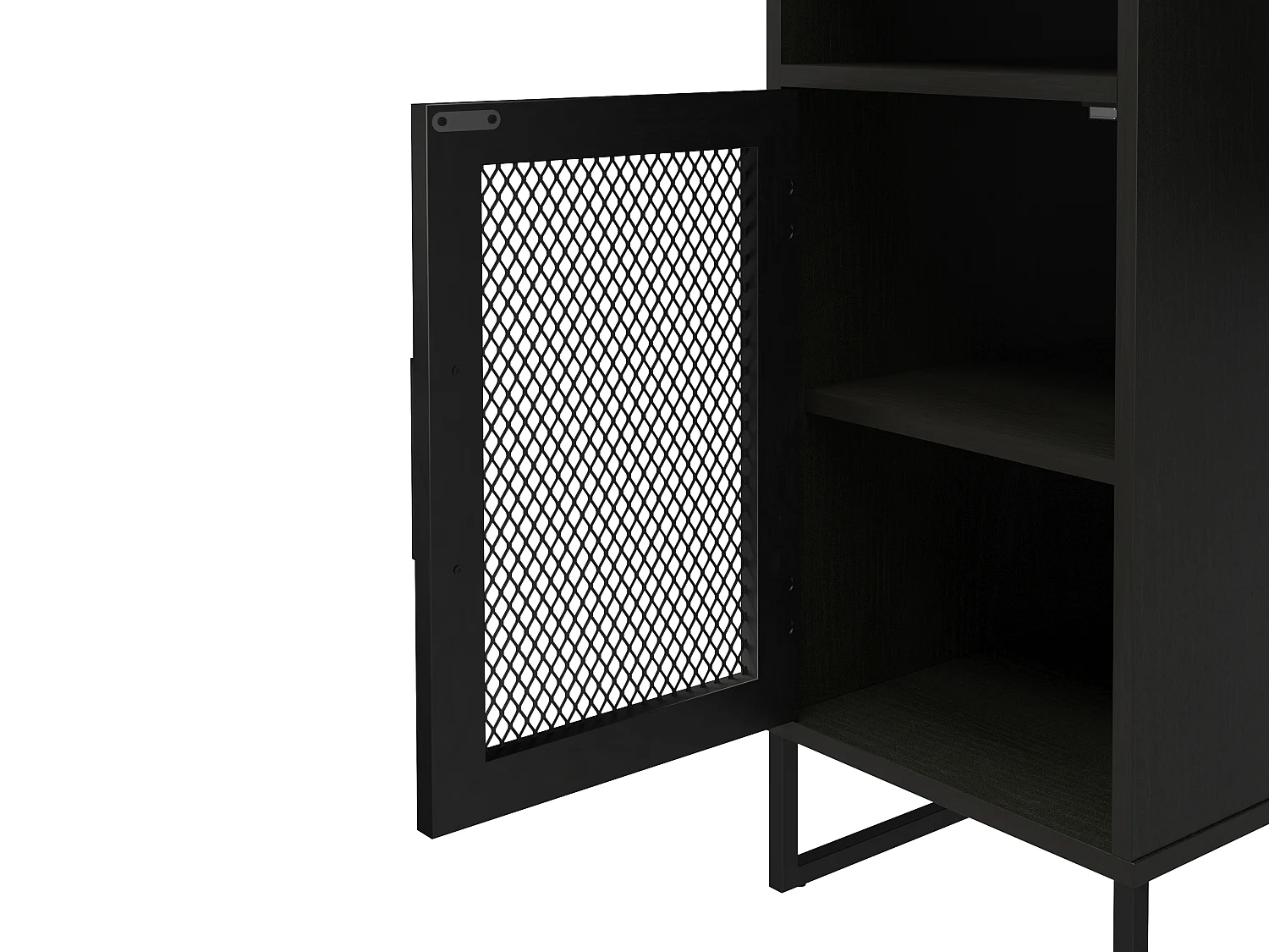 Purdue | Bureau ordinateur caisson 1 porte en MDF chêne noir