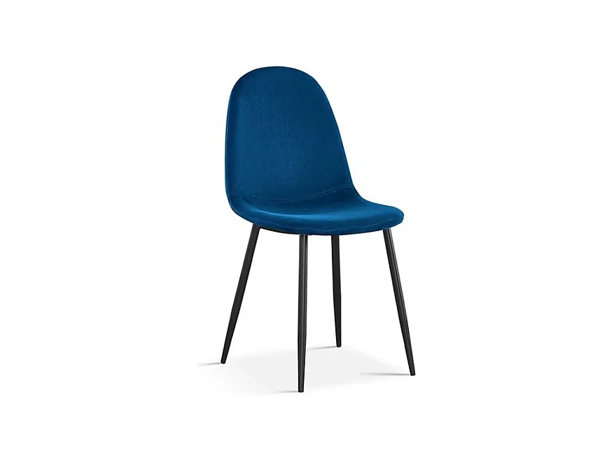 Stoel 'Boï' Donkerblauw Fluweel