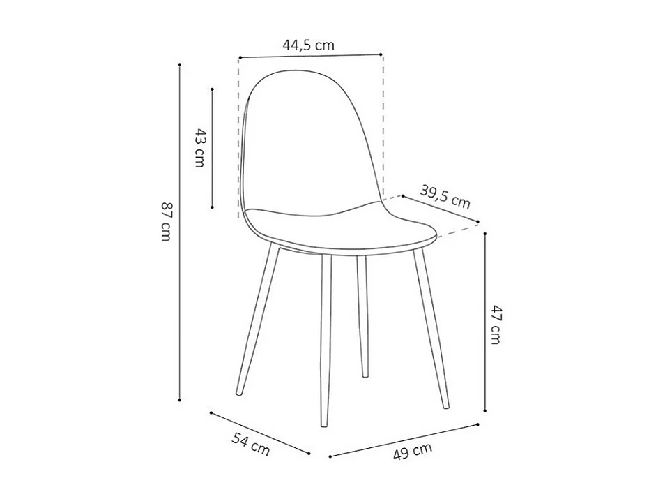 Silla 'Boï' Terciopelo Azul claro