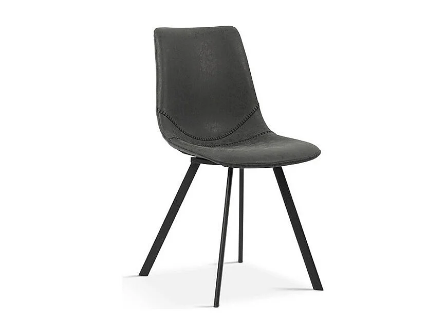 Sedia 'OSLO' in PU Nero, dimensioni: H84 x L44 x P57 cm