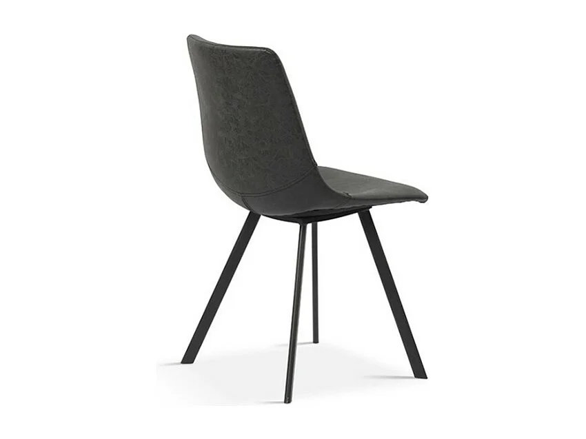 Silla 'OSLO' PU Negro, dimensiones: H84 x L44 x P57 cm