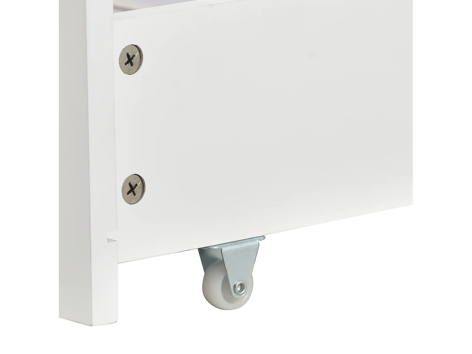 Lit cabane 90x200cm en bois massif avec 2 tiroirs - Naturel & Blanc