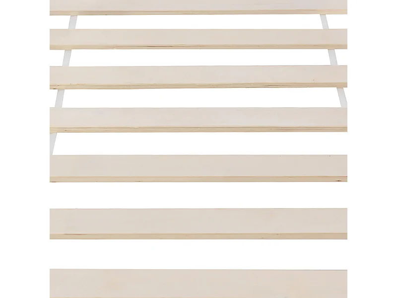 Lit cabane en pin massif - 90x200cm - avec sommier à lattes - Blanc