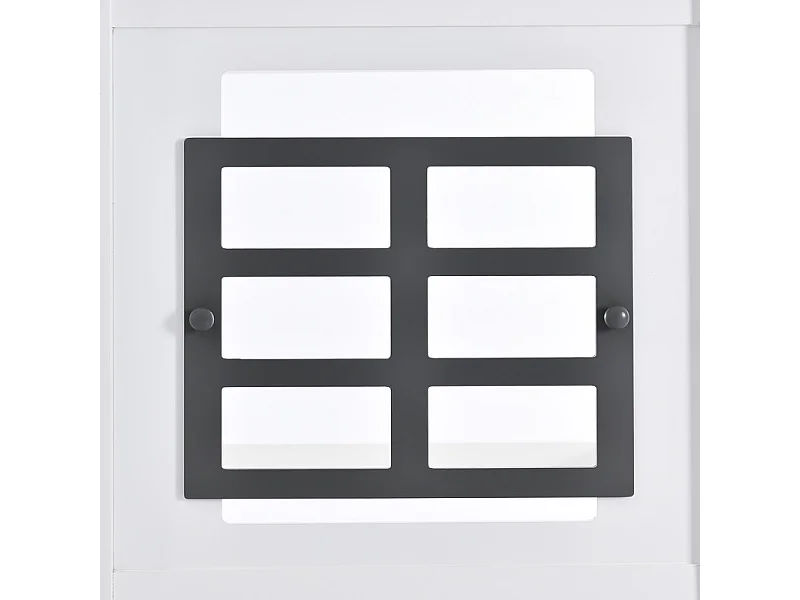 Lit cabane en pin massif - 90x200cm - avec sommier à lattes - Blanc