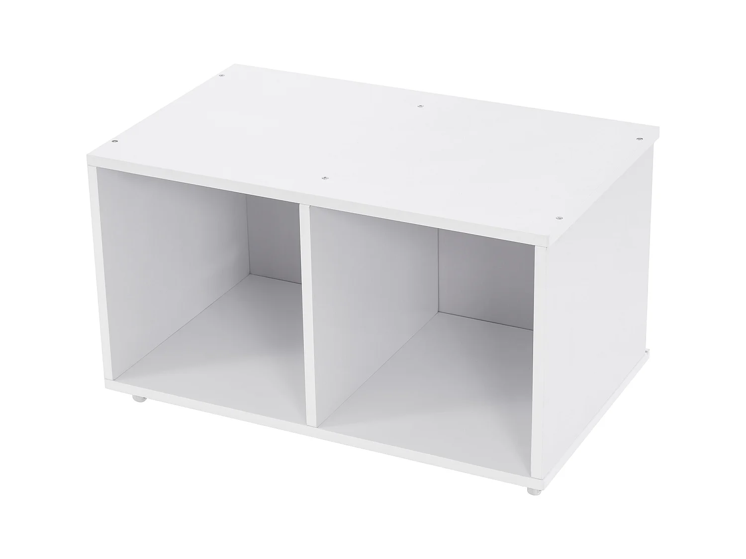Lit cabane en bois massif - 90x200 cm - avec rangements et échelle - Blanc