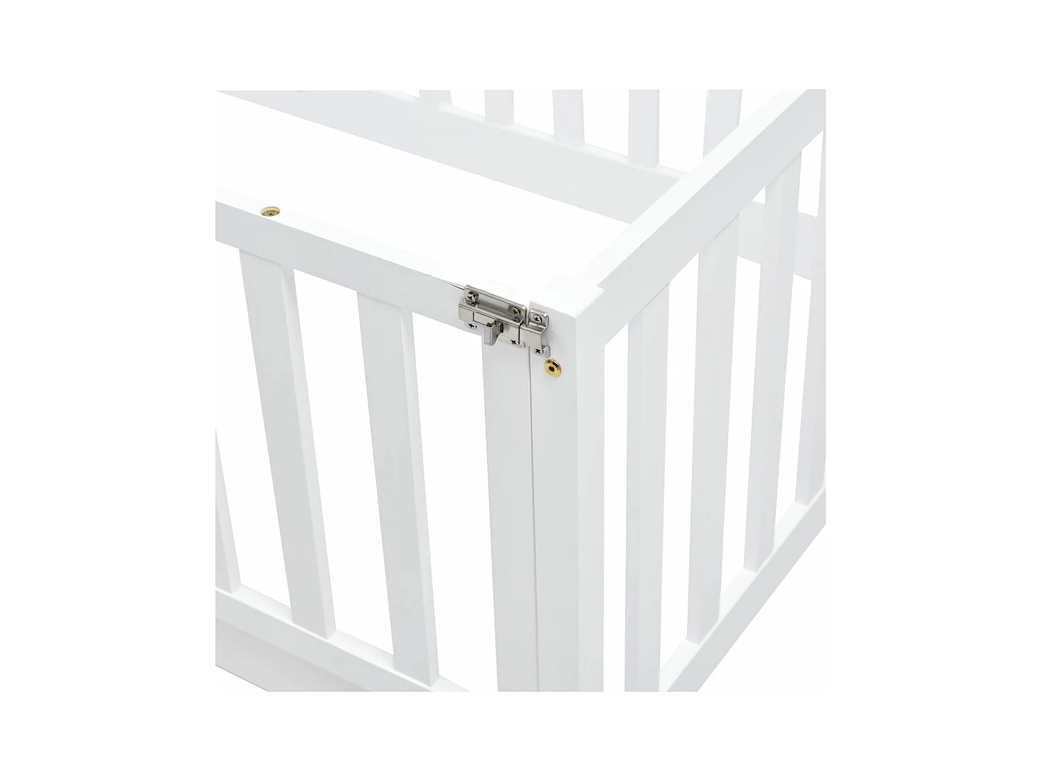 Letto per bambini 90x200 cm in legno massello con barriera di sicurezza - Bianco
