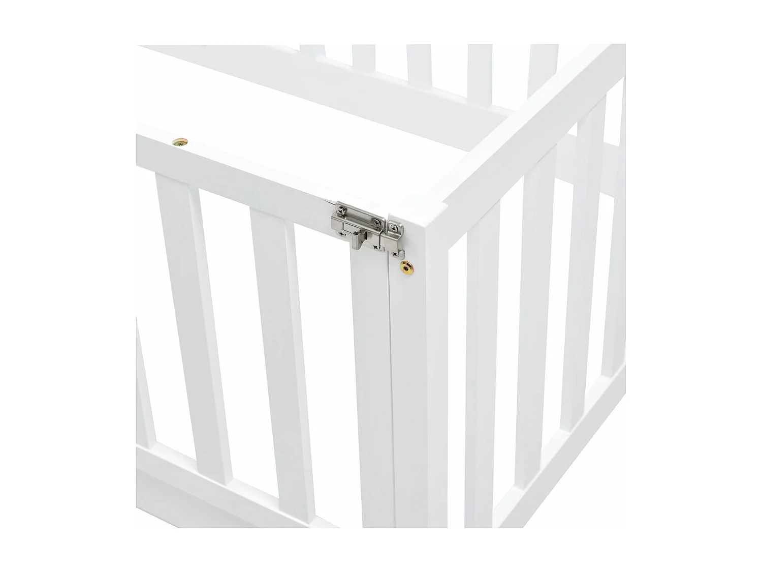 Letto per bambini 90x200 cm in legno massello con barriera di sicurezza - Bianco