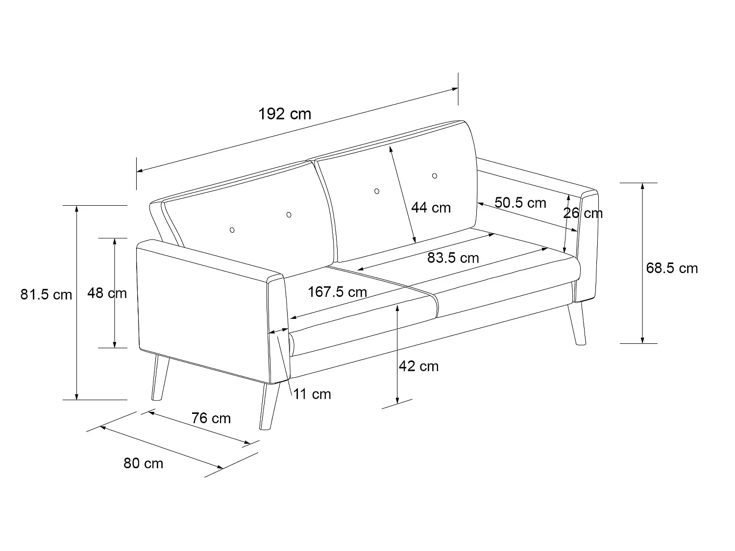 Divano Rayland Chaiselong 3S R Elettrico
