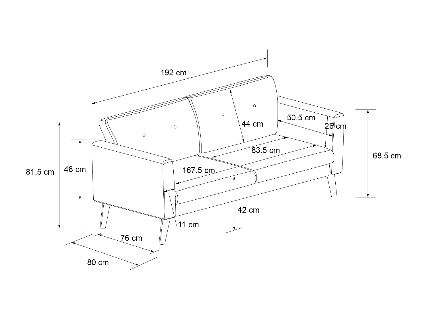 Gloria|Canapé 3 places