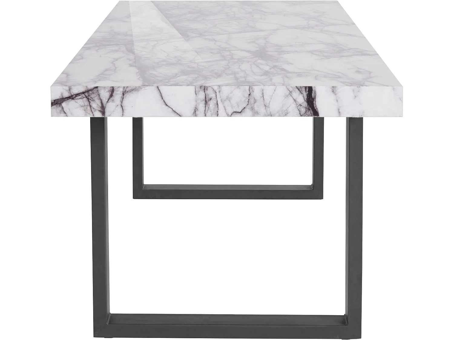 Fatima|Table à manger en effet marbre 8 personnes L180