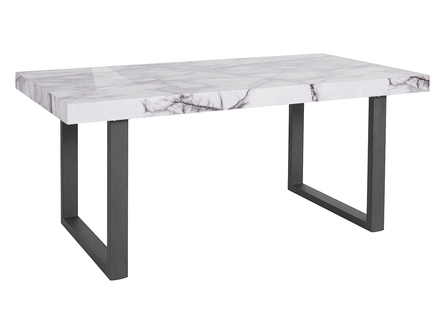 Fatima|Table à manger en effet marbre 8 personnes L180