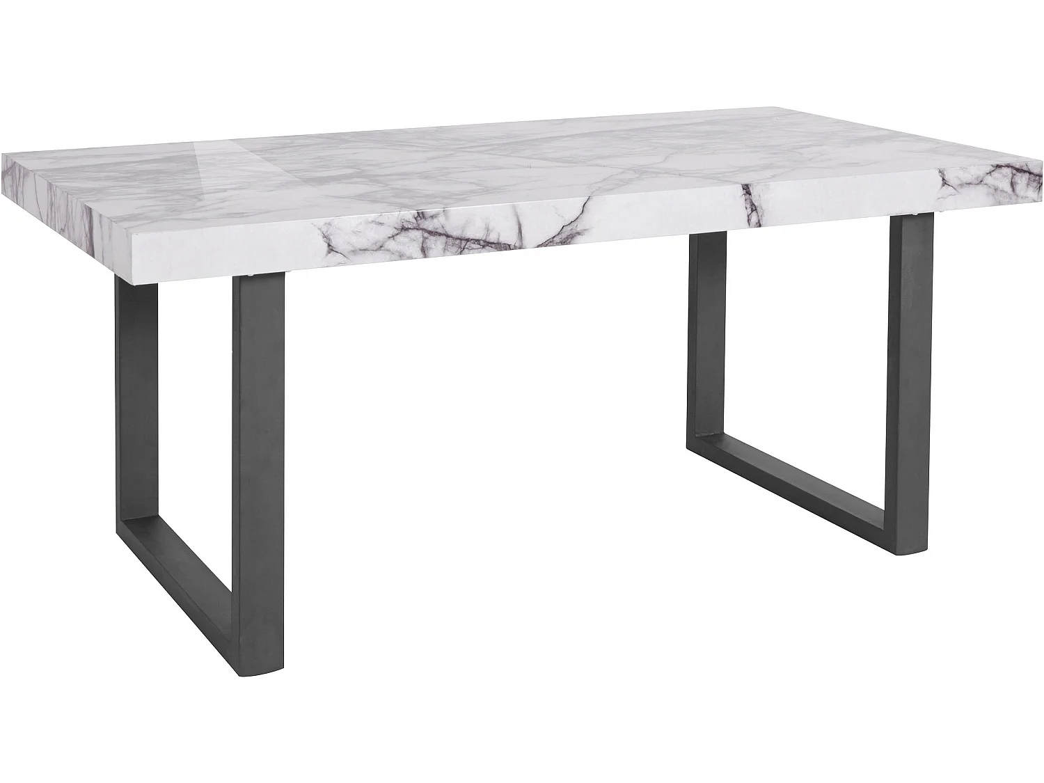 Fatima|Table à manger en effet marbre 8 personnes L180