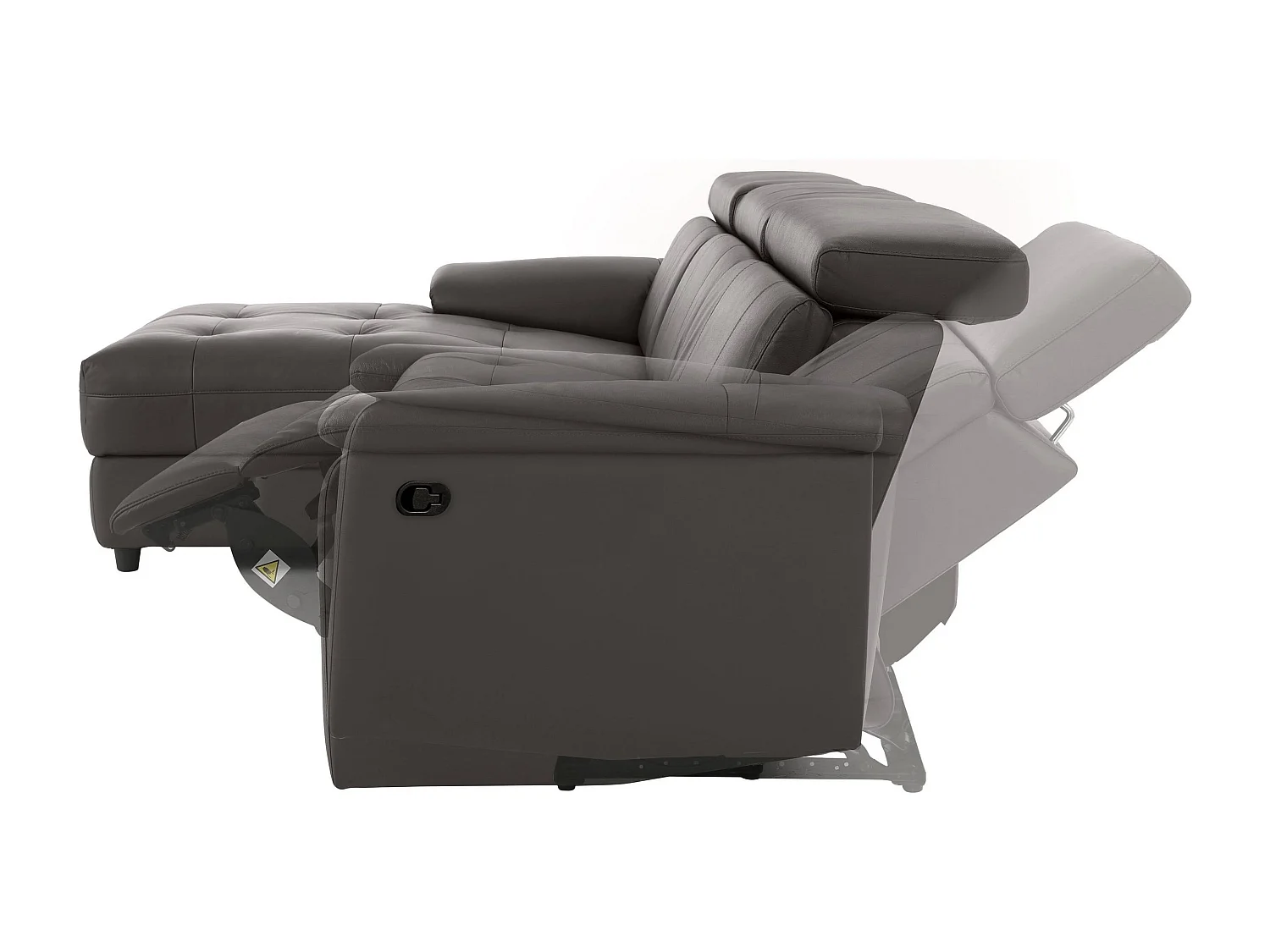 Tanaro|Chaiselong Canapé 3 places manuel gauche