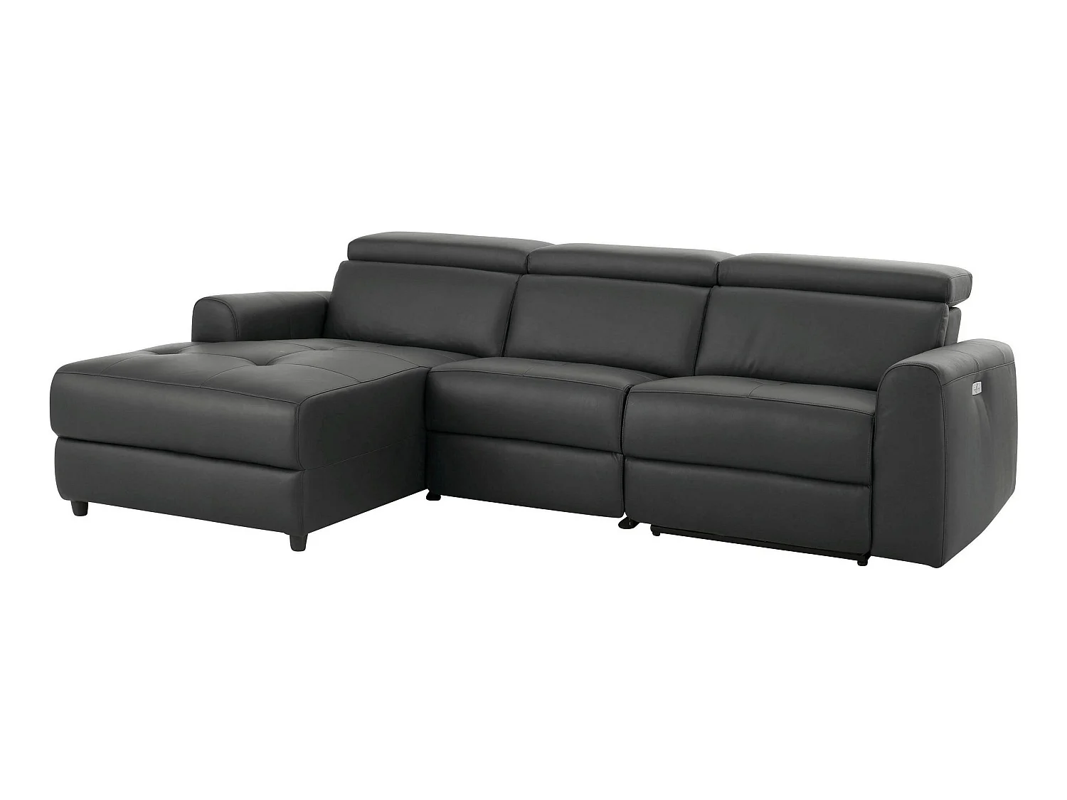 Capena|Canapé 3 places Chaise Lounge électrique gauche