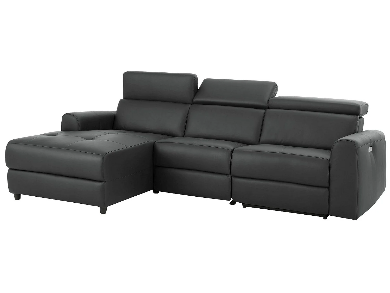 Capena|Canapé 3 places Chaise Lounge électrique gauche