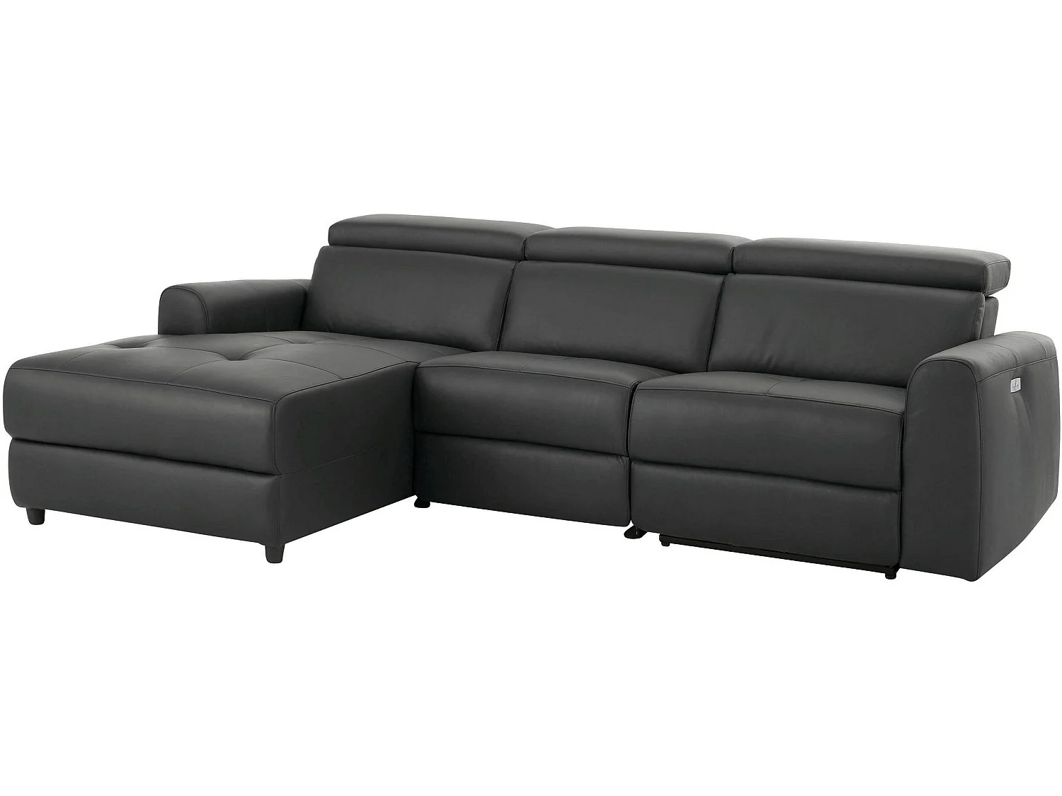 Capena|Canapé 3 places Chaise Lounge électrique gauche