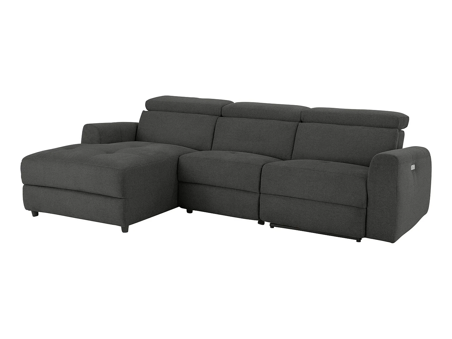 Capena|Canapé 3 places Chaise Lounge électrique gauche