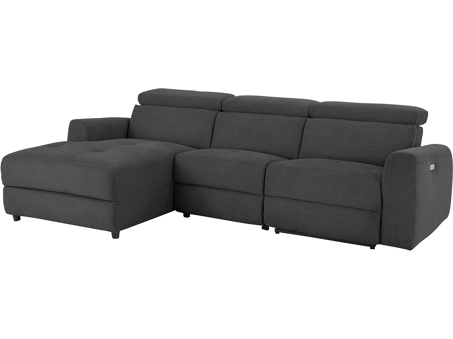 Capena|Canapé 3 places Chaise Lounge électrique gauche