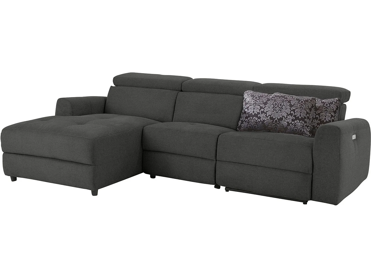 Capena|Canapé 3 places Chaise Lounge électrique gauche