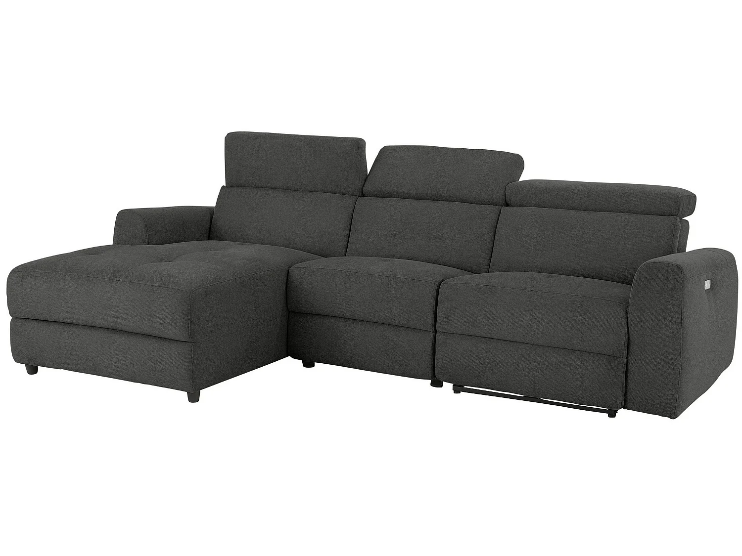 Capena|Canapé 3 places Chaise Lounge électrique gauche