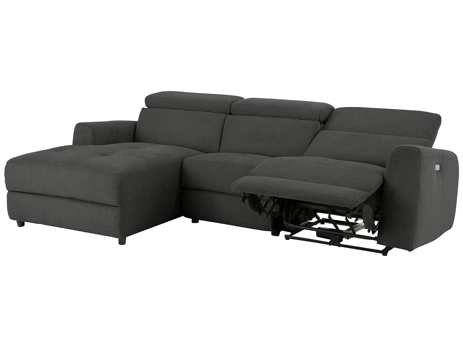 Capena|Canapé 3 places Chaise Lounge électrique gauche