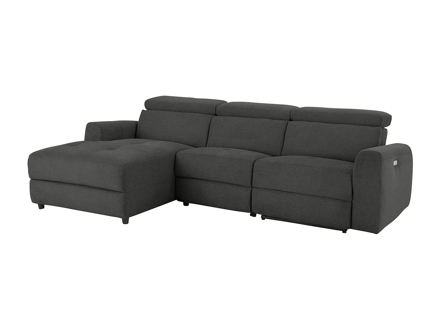 Capena|Canapé 3 places Chaise Lounge électrique gauche