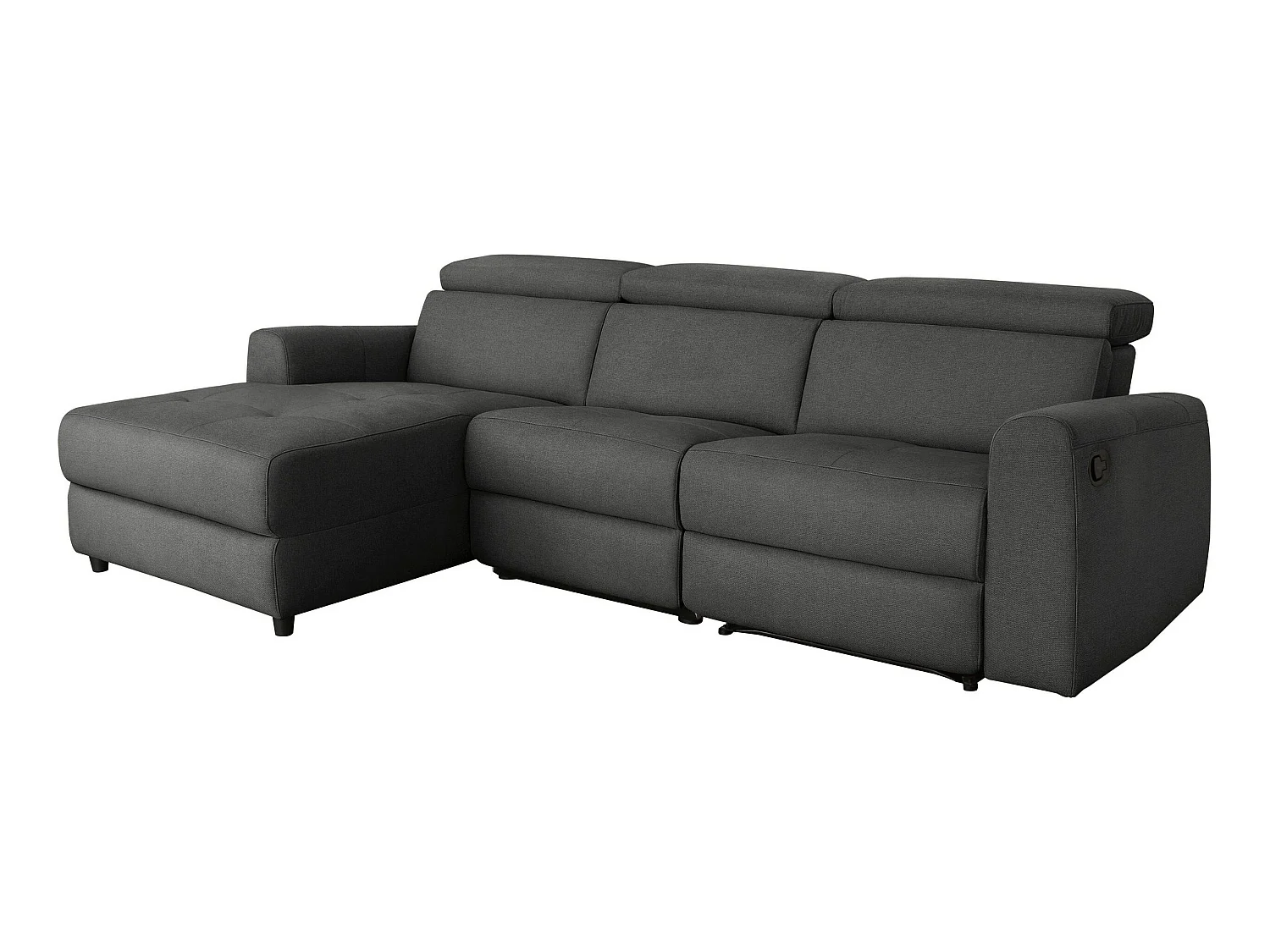 Capena|Canapé 3 places Chaise Lounge Gauche