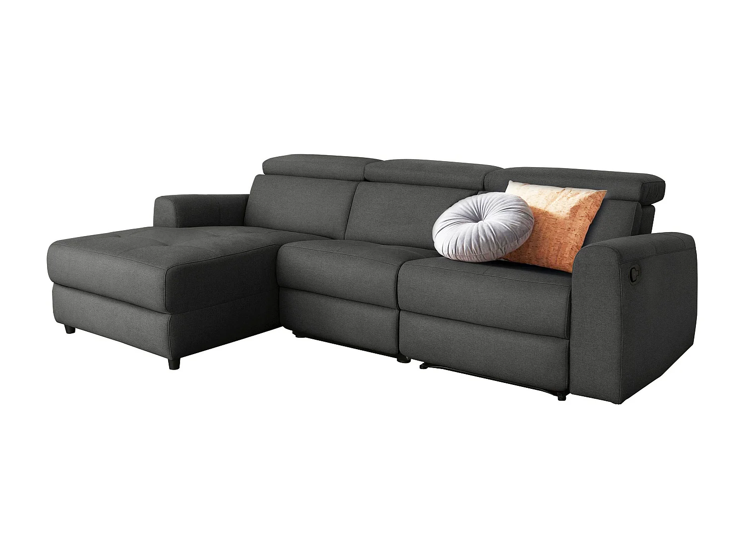 Capena|Canapé 3 places Chaise Lounge Gauche