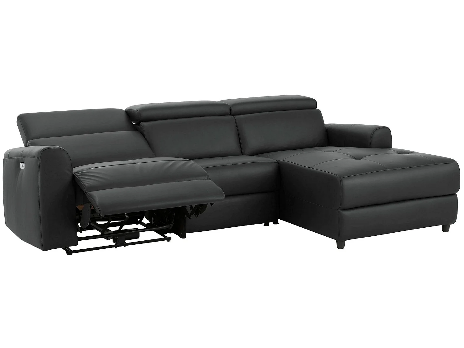 Capena|Canapé 3 places Chaise Longue Electrique Droite