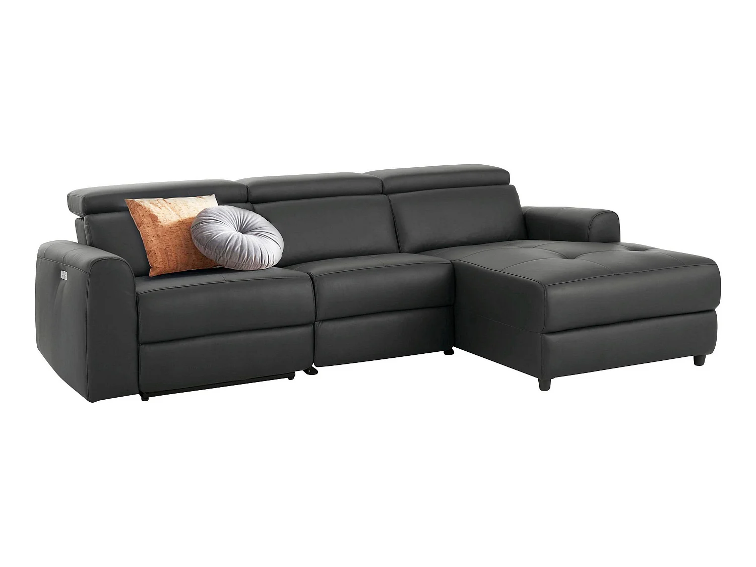 Capena|Canapé 3 places Chaise Longue Electrique Droite