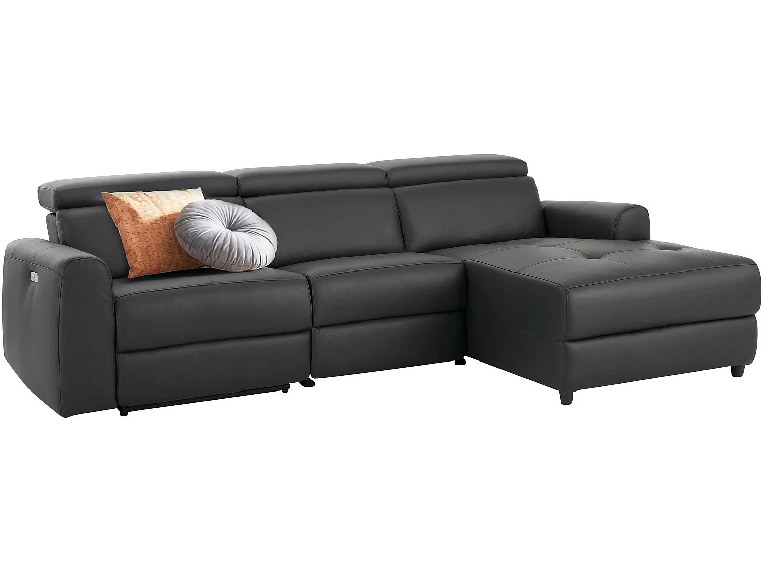 Capena|Canapé 3 places Chaise Longue Electrique Droite