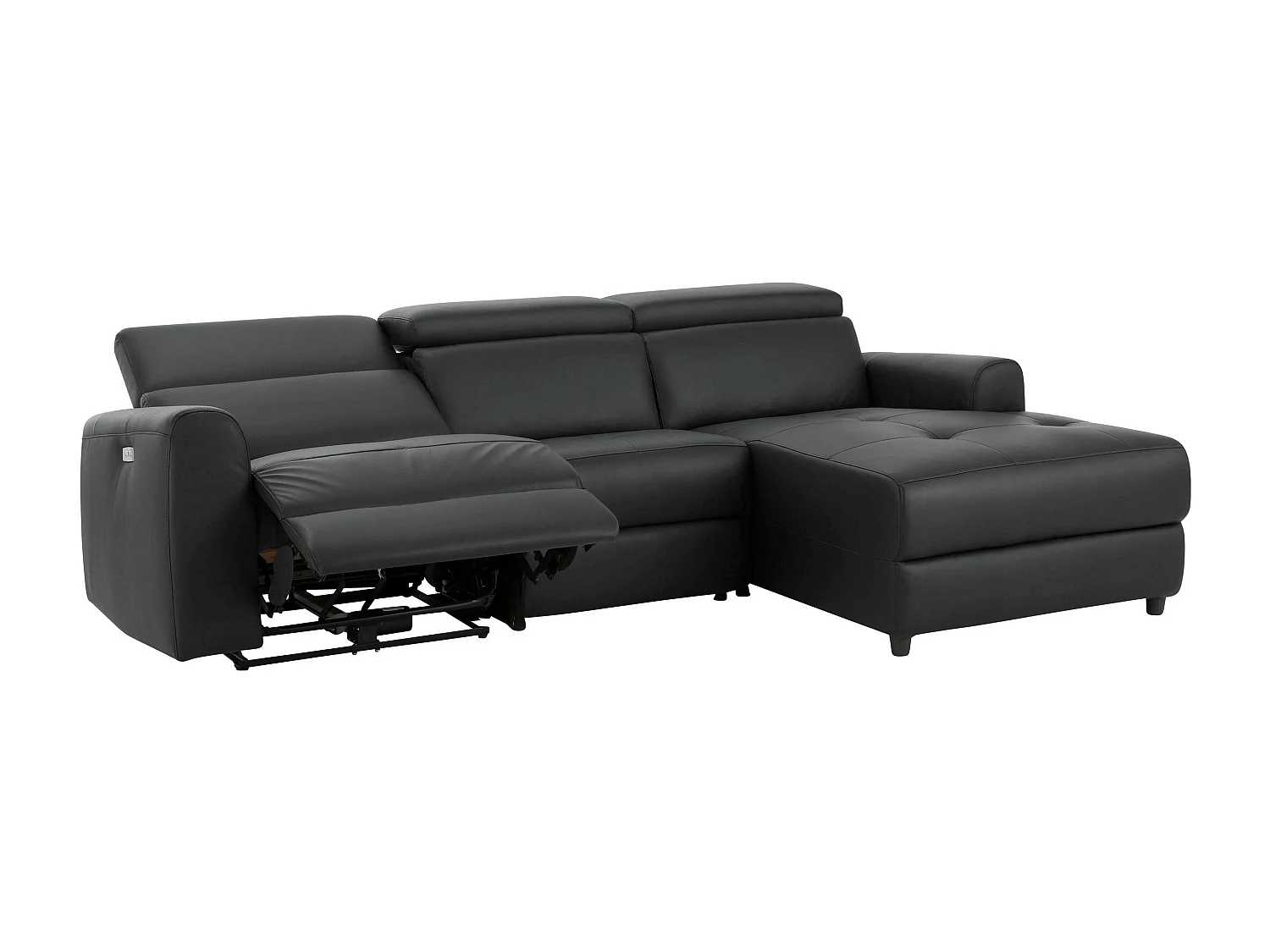 Capena|Canapé 3 places Chaise Longue Electrique Droite