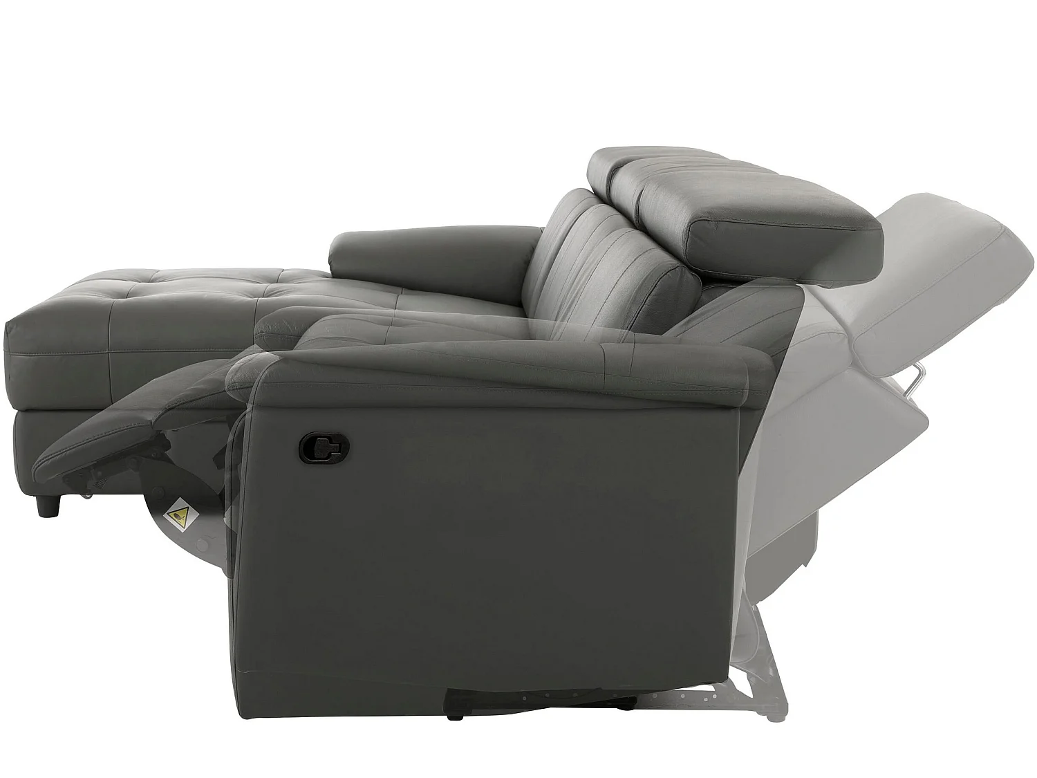 Tanaro|Chaiselong Canapé 3 places manuel gauche