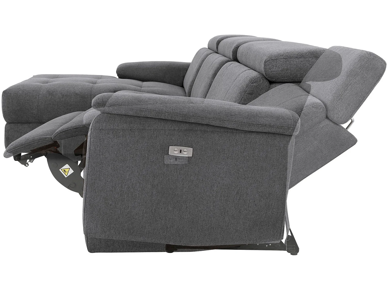 Tanaro|Chaiselong Canapé 3 places droit électrique