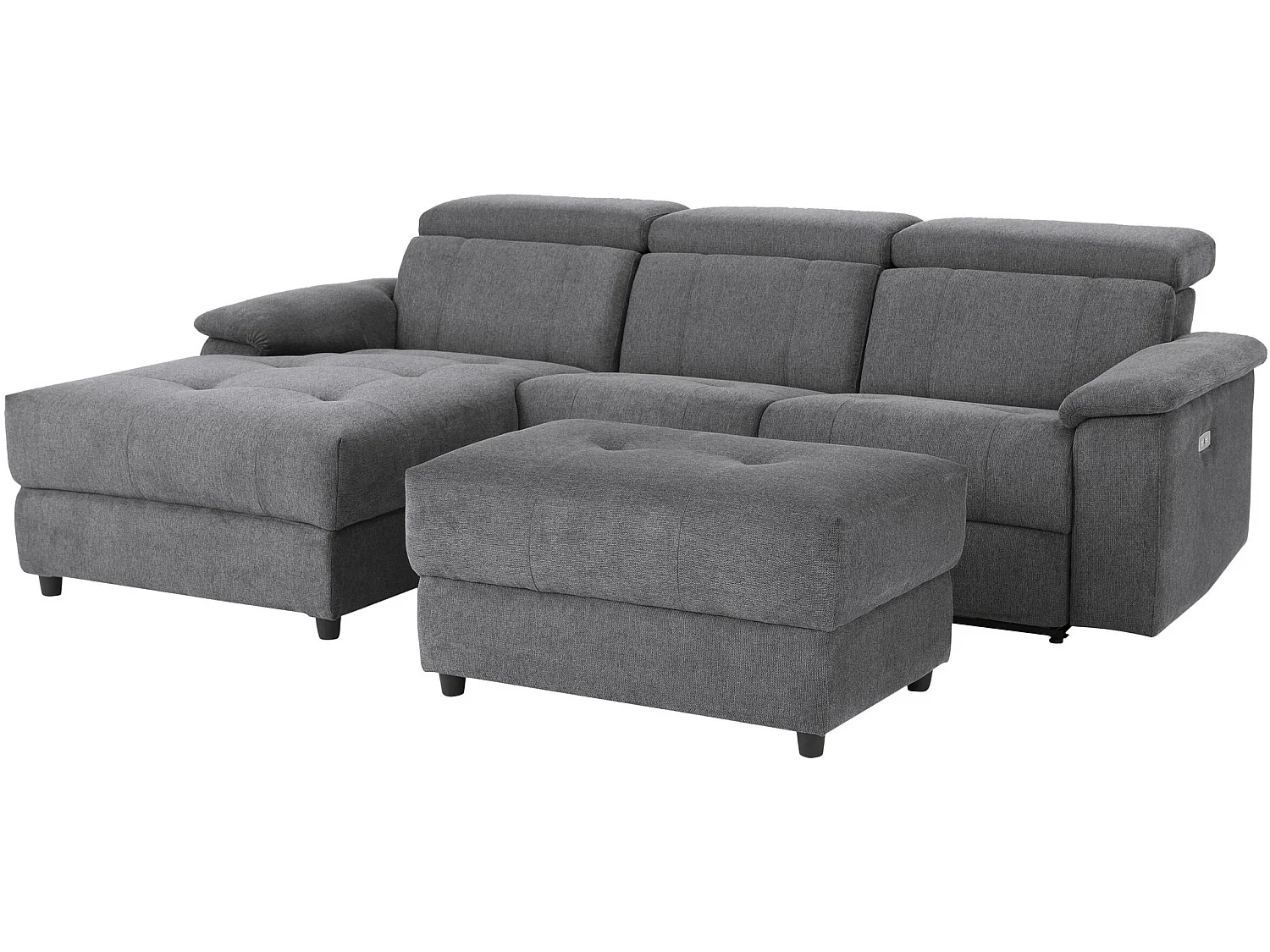 Tanaro|Chaiselong Canapé 3 places droit électrique