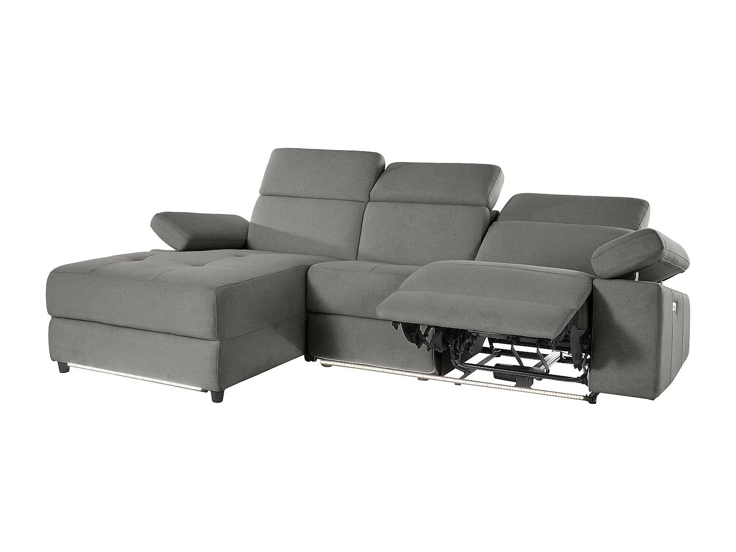 Rayland|Chaiselong Canapé 3 places gauche électrique