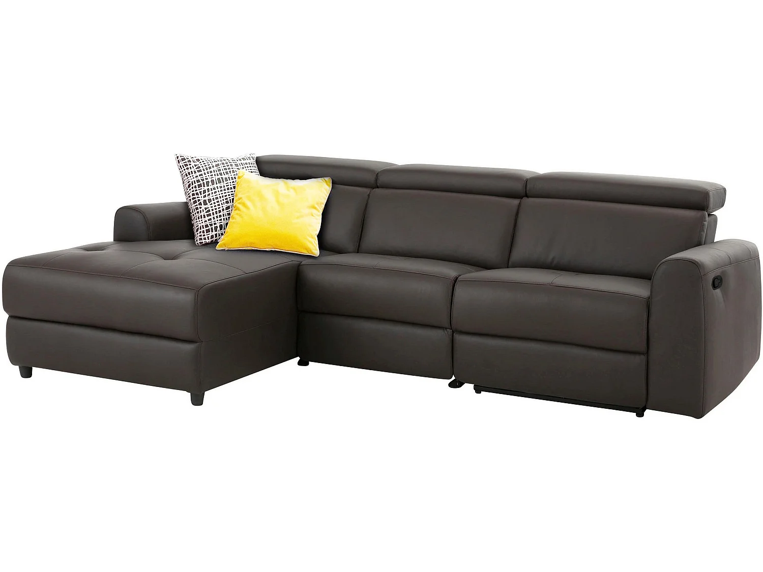 Capena|Canapé 3 places Chaise Lounge électrique gauche